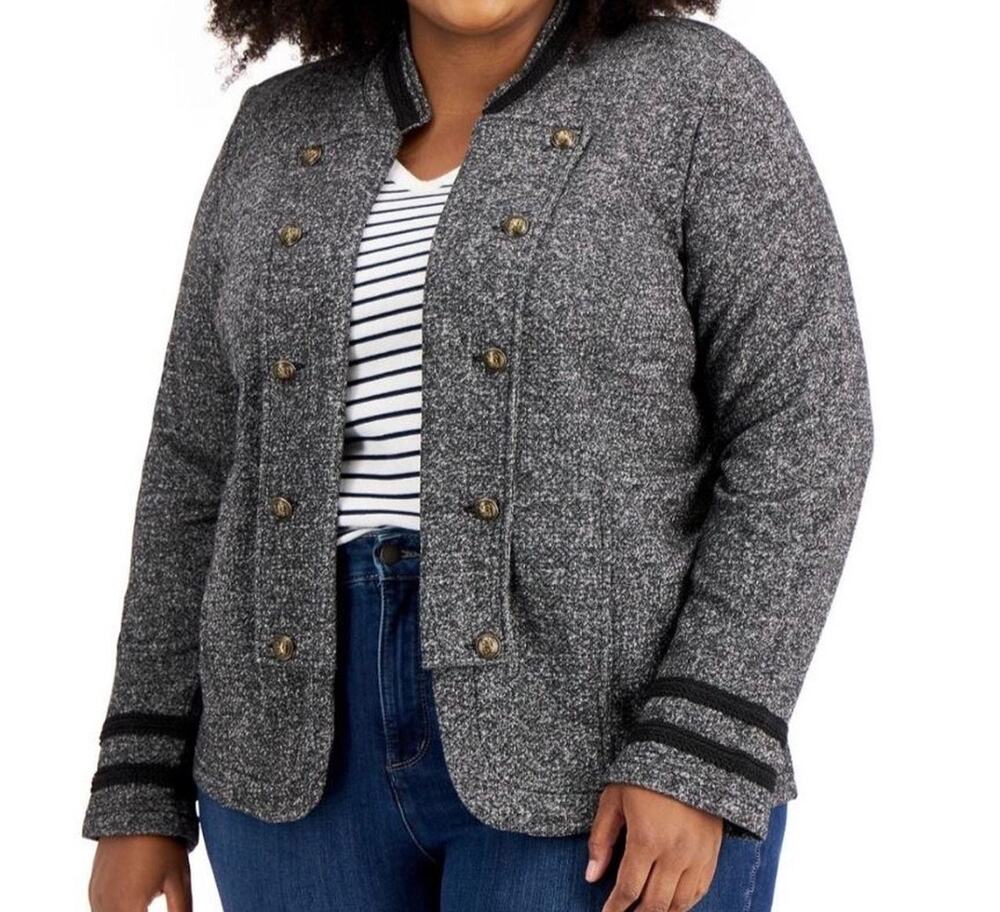 Tommy Hilfiger Plus Size Military Band Jacket size XXL